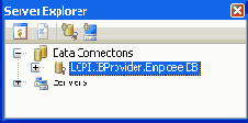Создание подключения в Server Explorer
