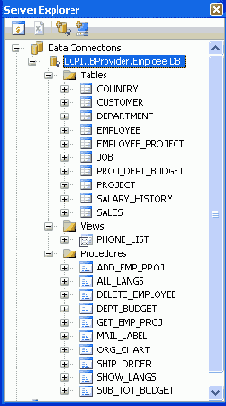 Создание подключения в Server Explorer